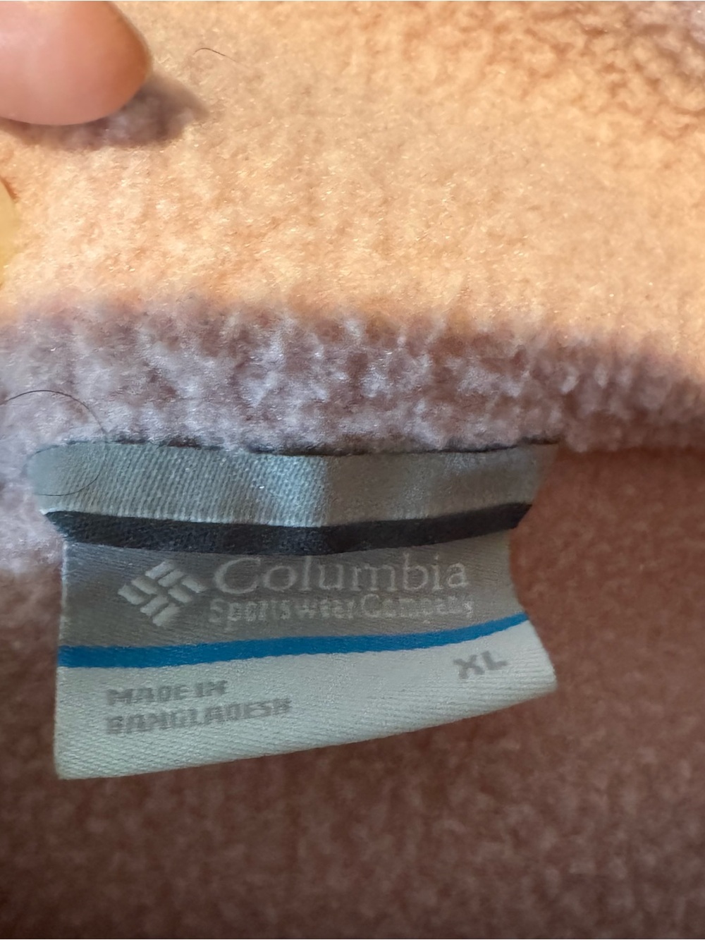 Columbia Pink Teddy Fleece Jacket with Burgundy Trim - Picture 4 of 6